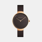 Obaku Round Brown Analog watch