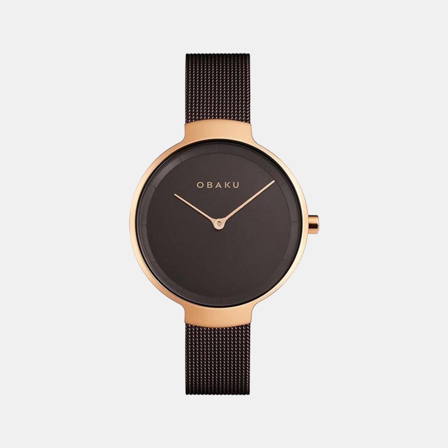 Obaku Round Brown Analog watch