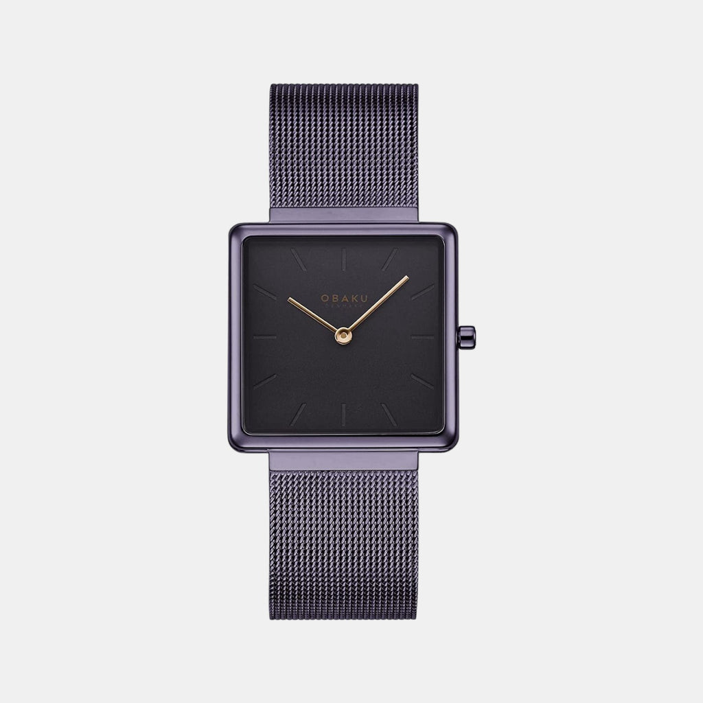 Obaku Square Violet Analog watch