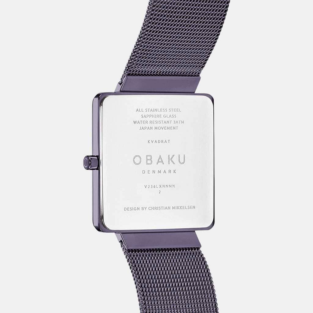 Obaku Stainless Steel Square watch