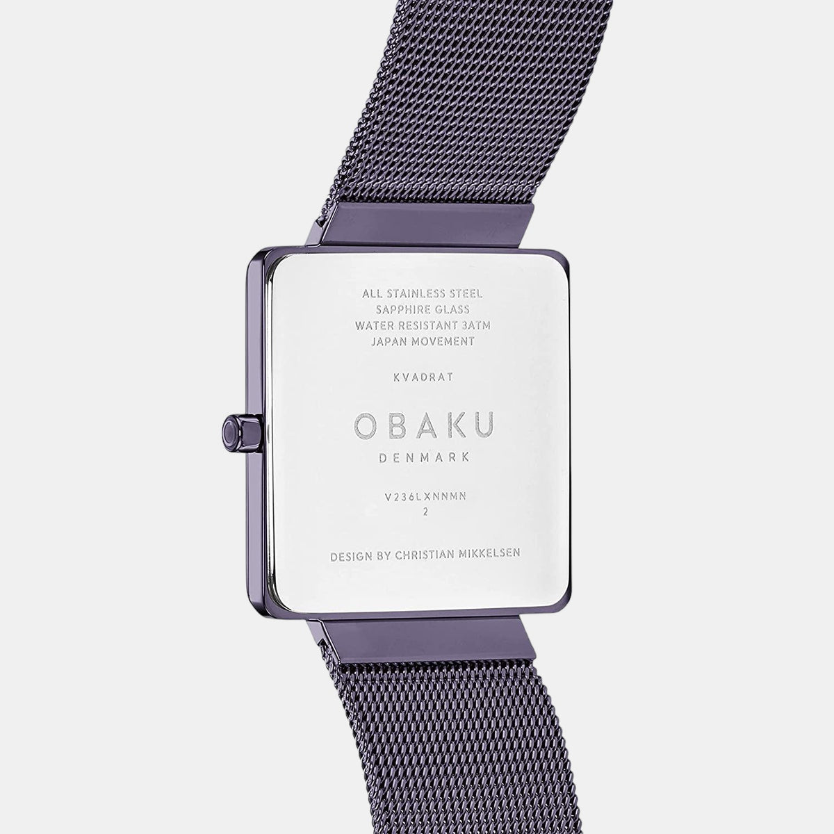 Obaku Stainless Steel Square watch
