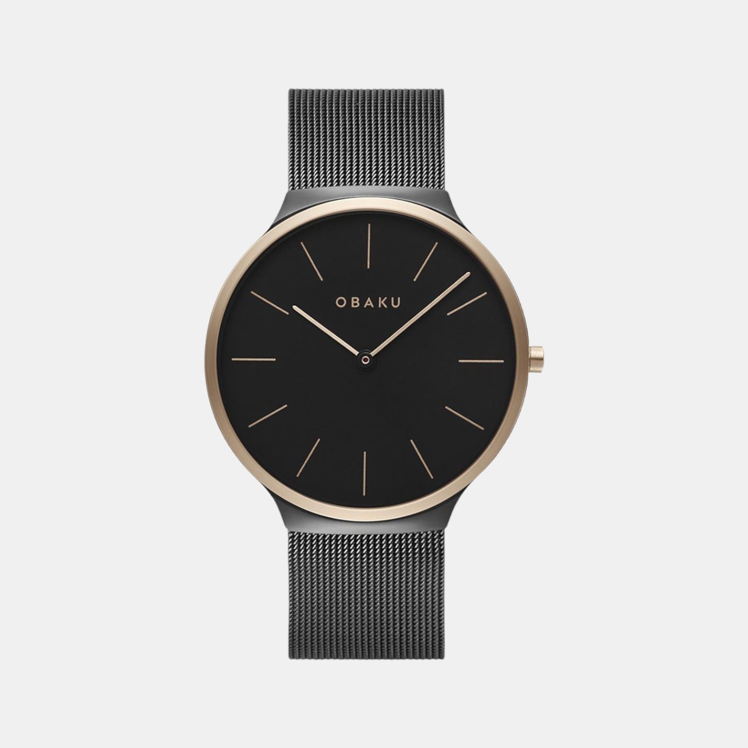Obaku Round Black Analog watch