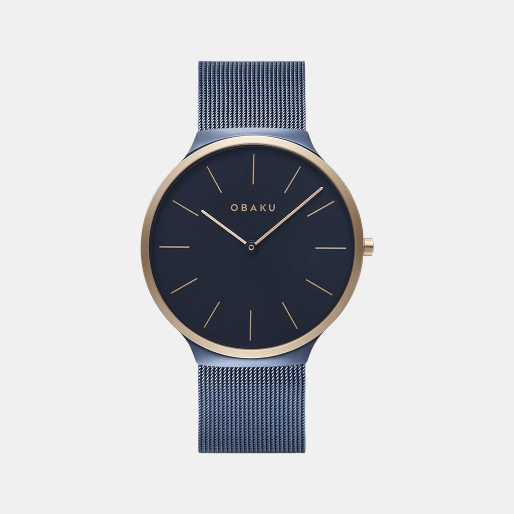 Obaku Round Blue Analog watch