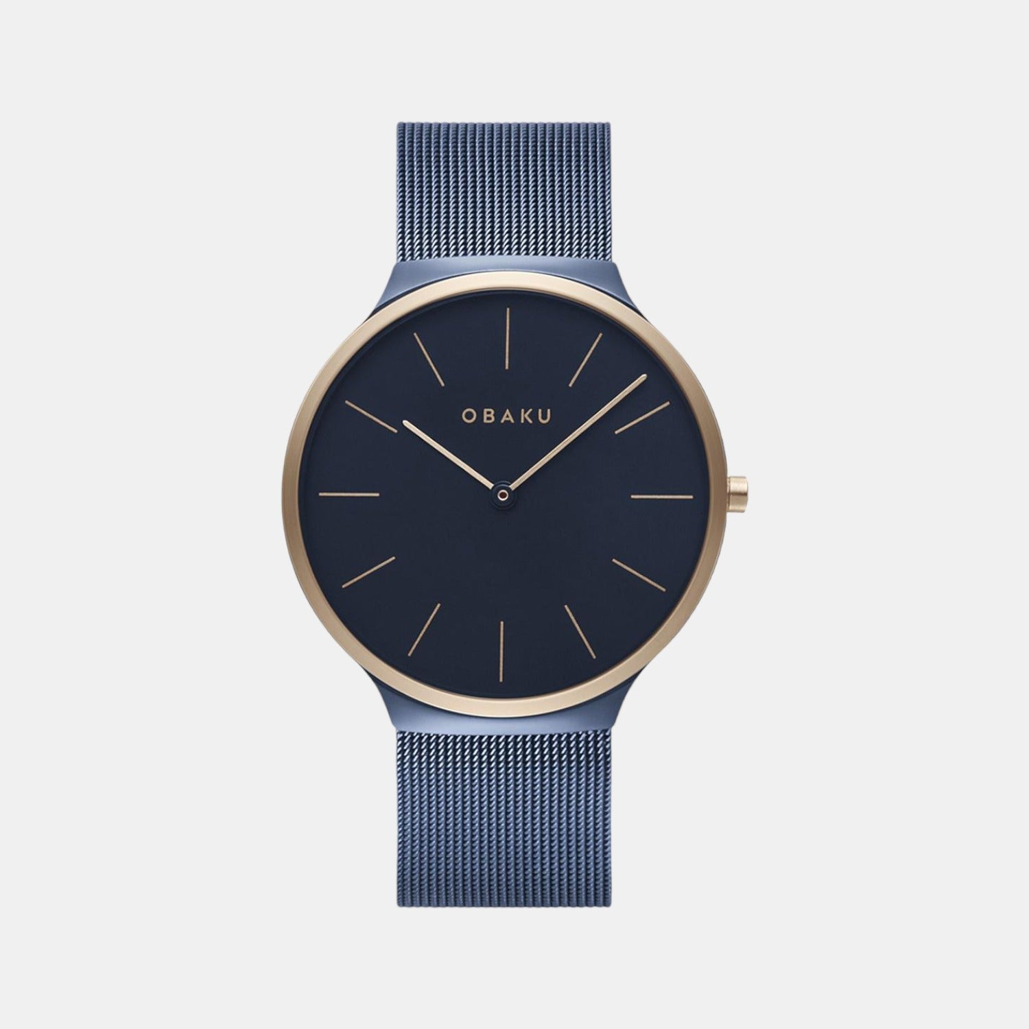 Obaku Round Blue Analog watch