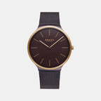 Obaku Round Brown Analog watch