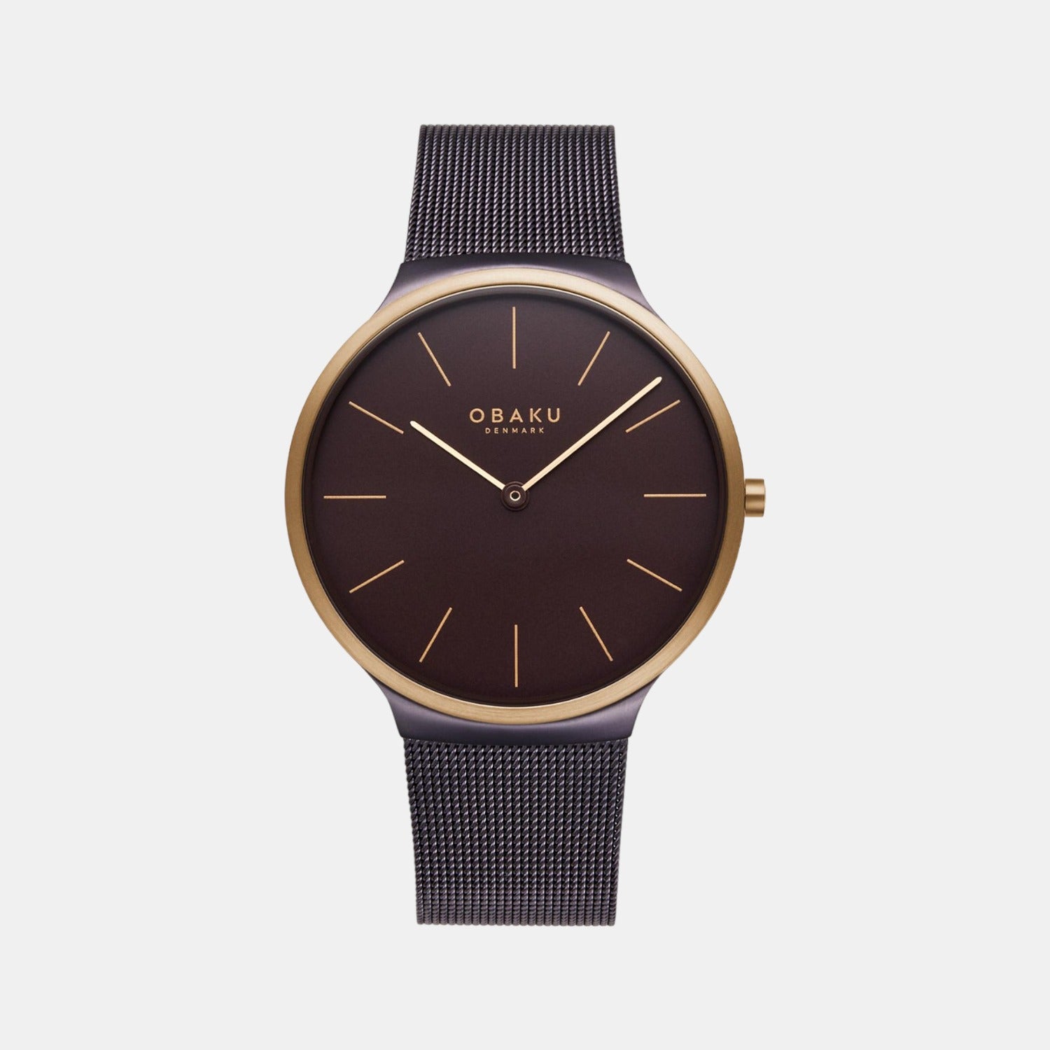 Obaku Round Brown Analog watch