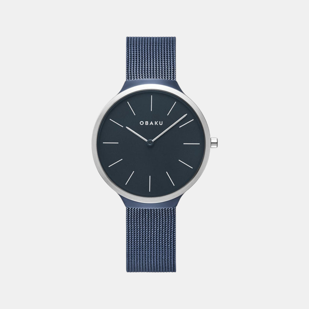 Obaku Round Blue Analog watch
