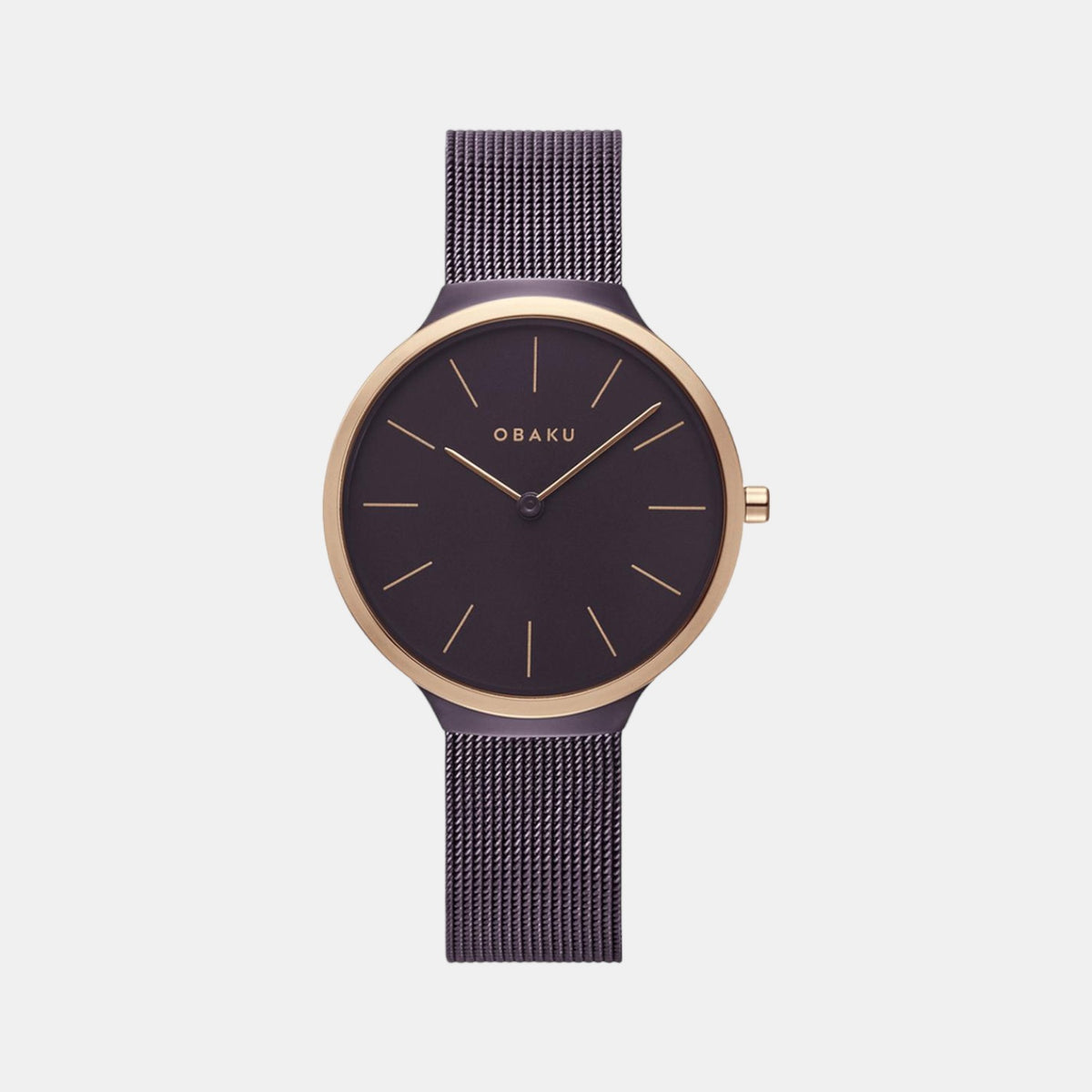 Obaku Round Brown Analog watch