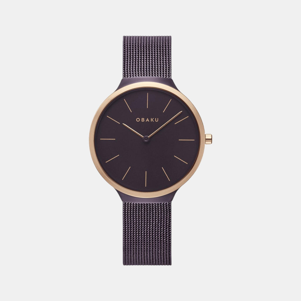 Obaku Round Brown Analog watch