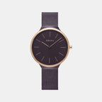 Obaku Round Brown Analog watch