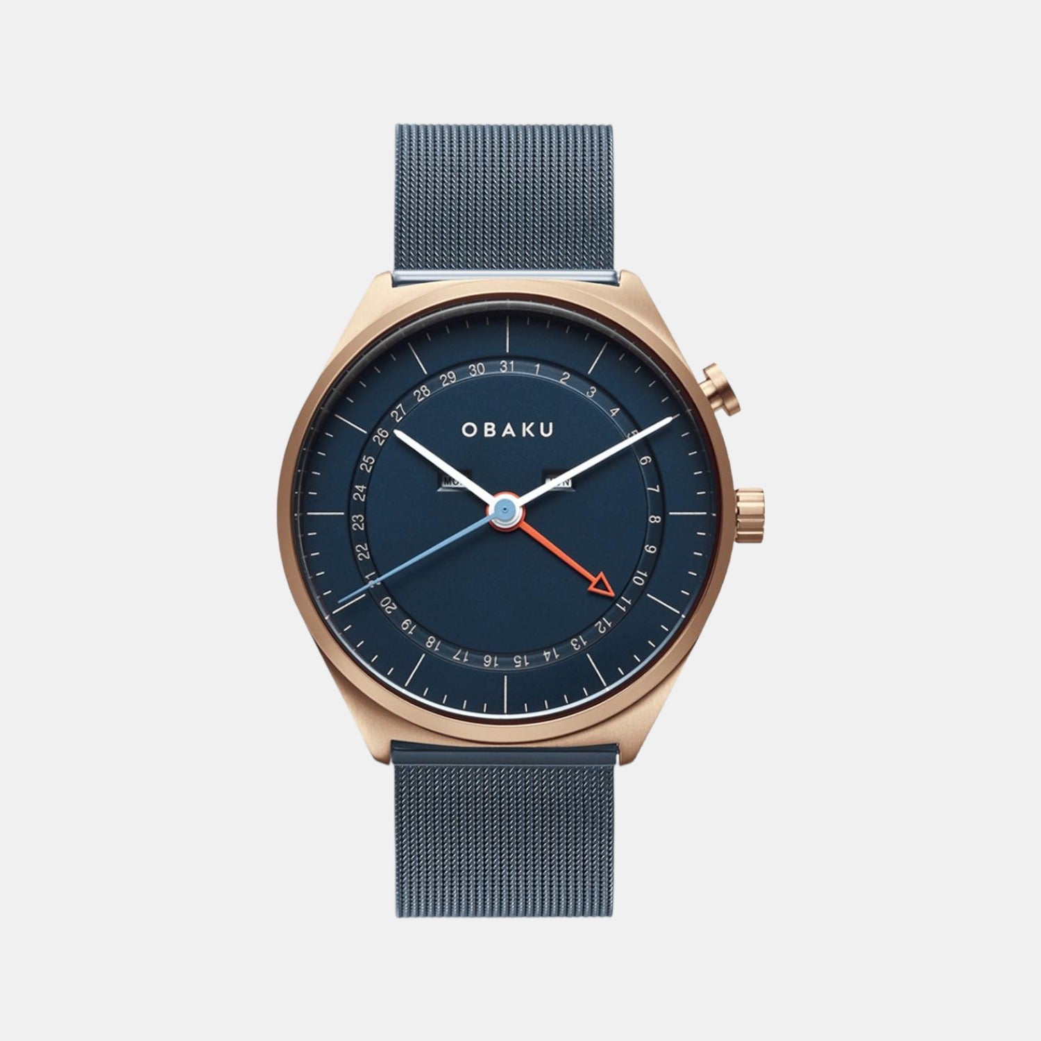 Obaku Round Blue Analog watch