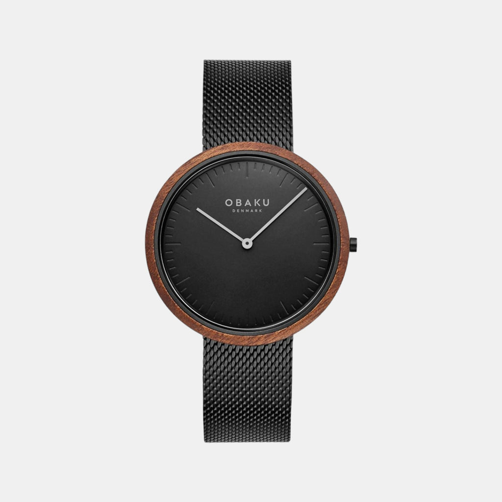 Obaku Round Black Analog watch