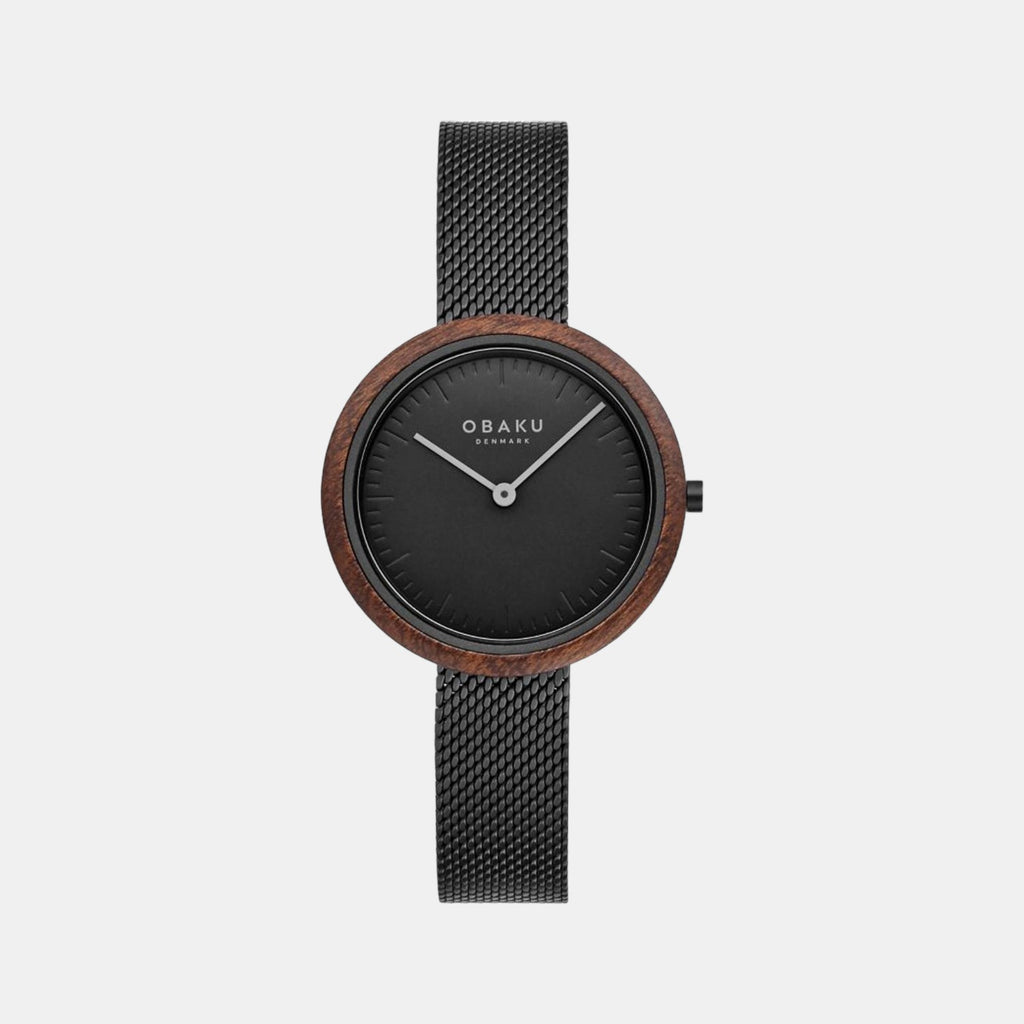 Obaku Round Black Analog watch