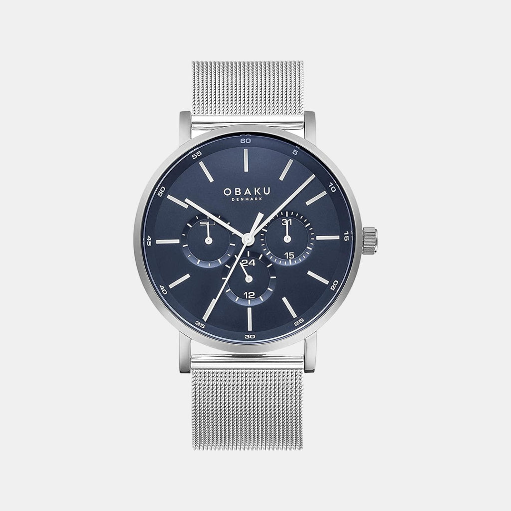 Obaku Round Blue Analog watch