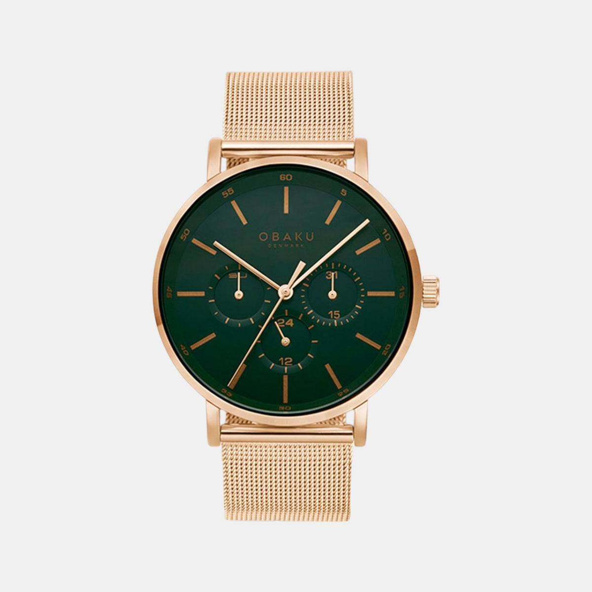Obaku Round Green Analog watch