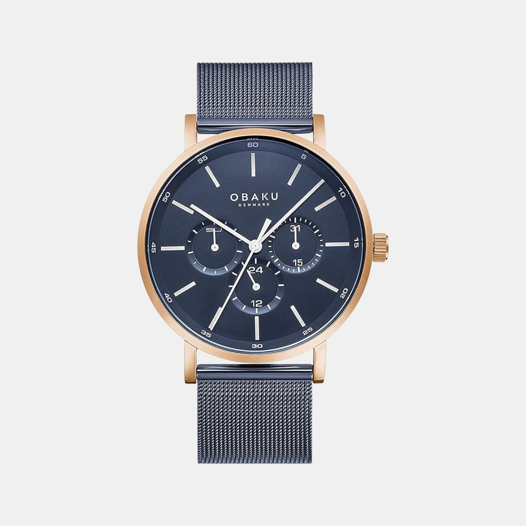 Obaku Round Blue Analog watch