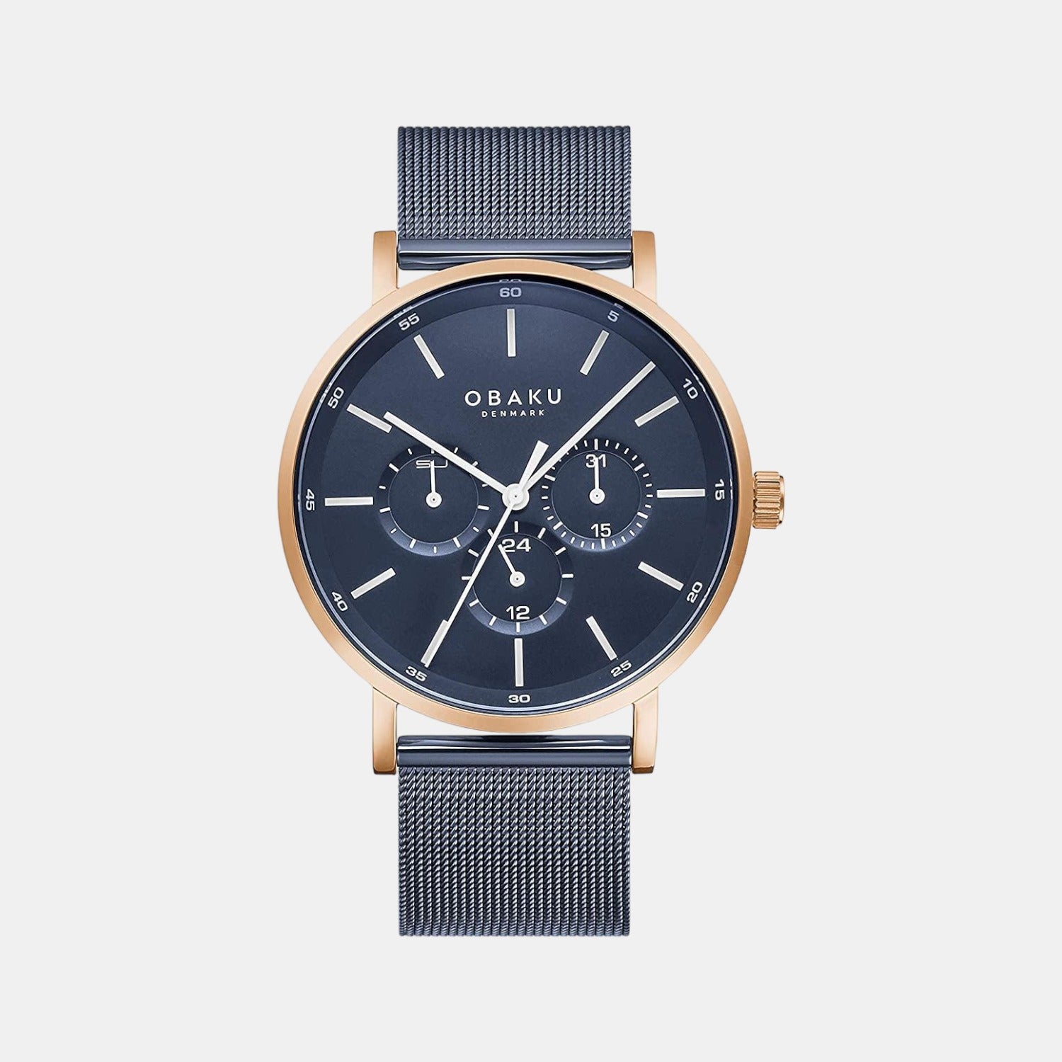 Obaku Round Blue Analog watch