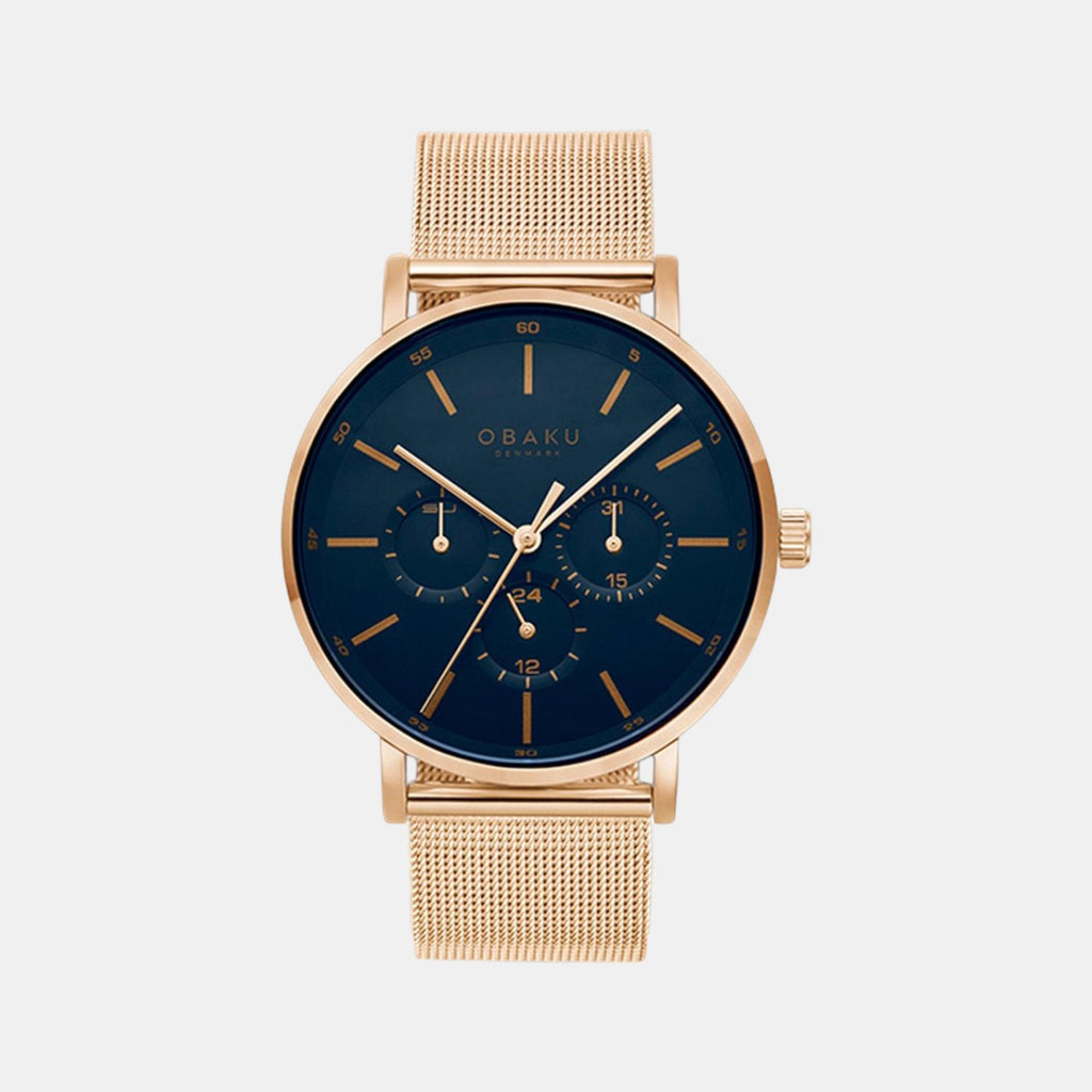 Obaku Round Blue Analog watch