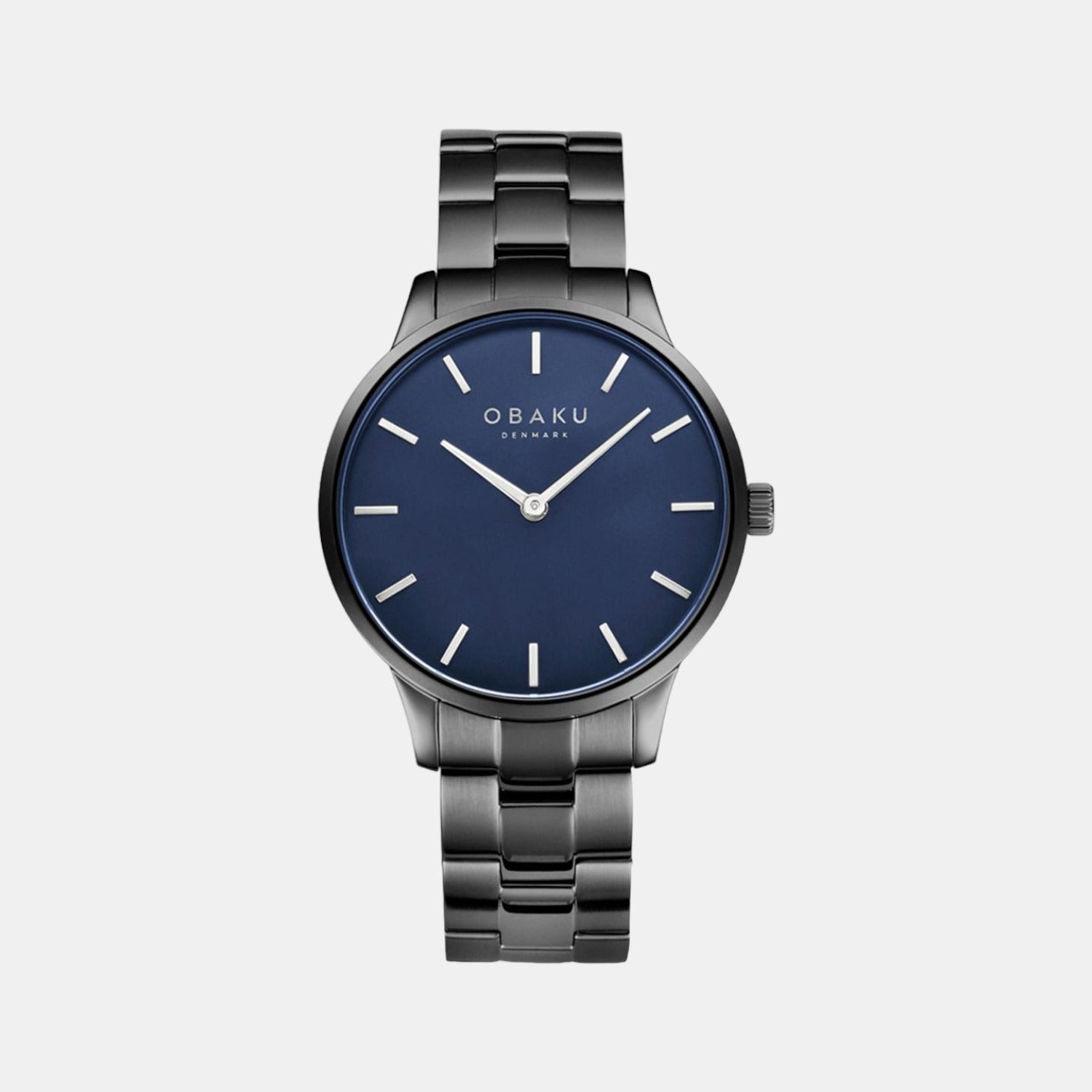 Obaku Lyng Phantom Men Quartz Blue Dial Analog Stainless Steel Watch V247GXULSU