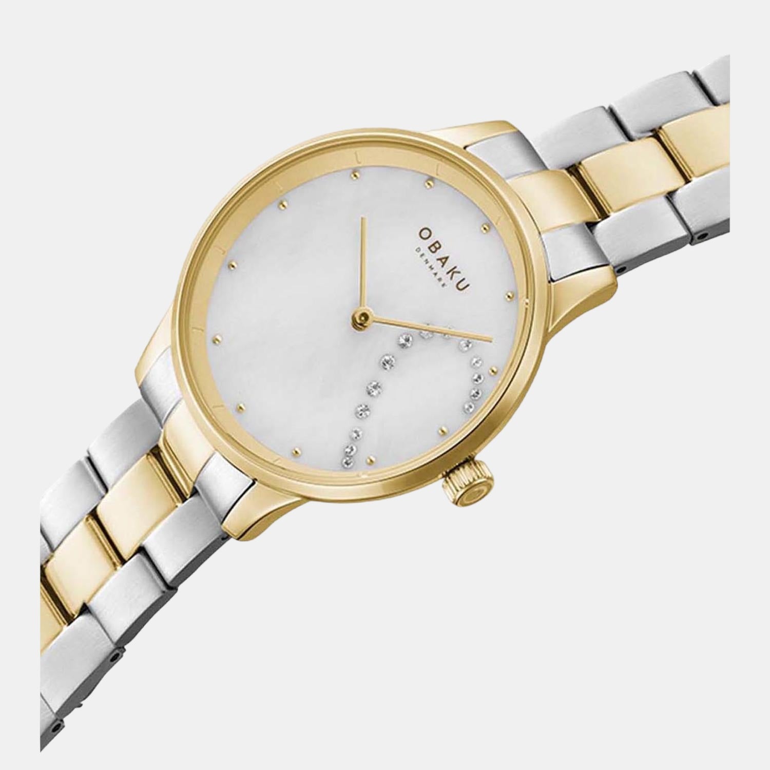 Obaku Women Round Mother Of Pearl watch
