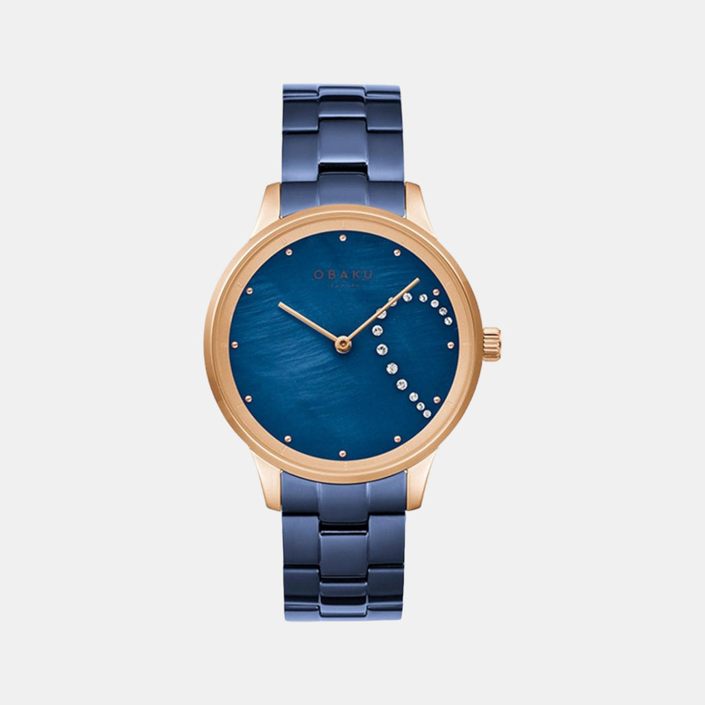 Obaku Round Blue Analog watch