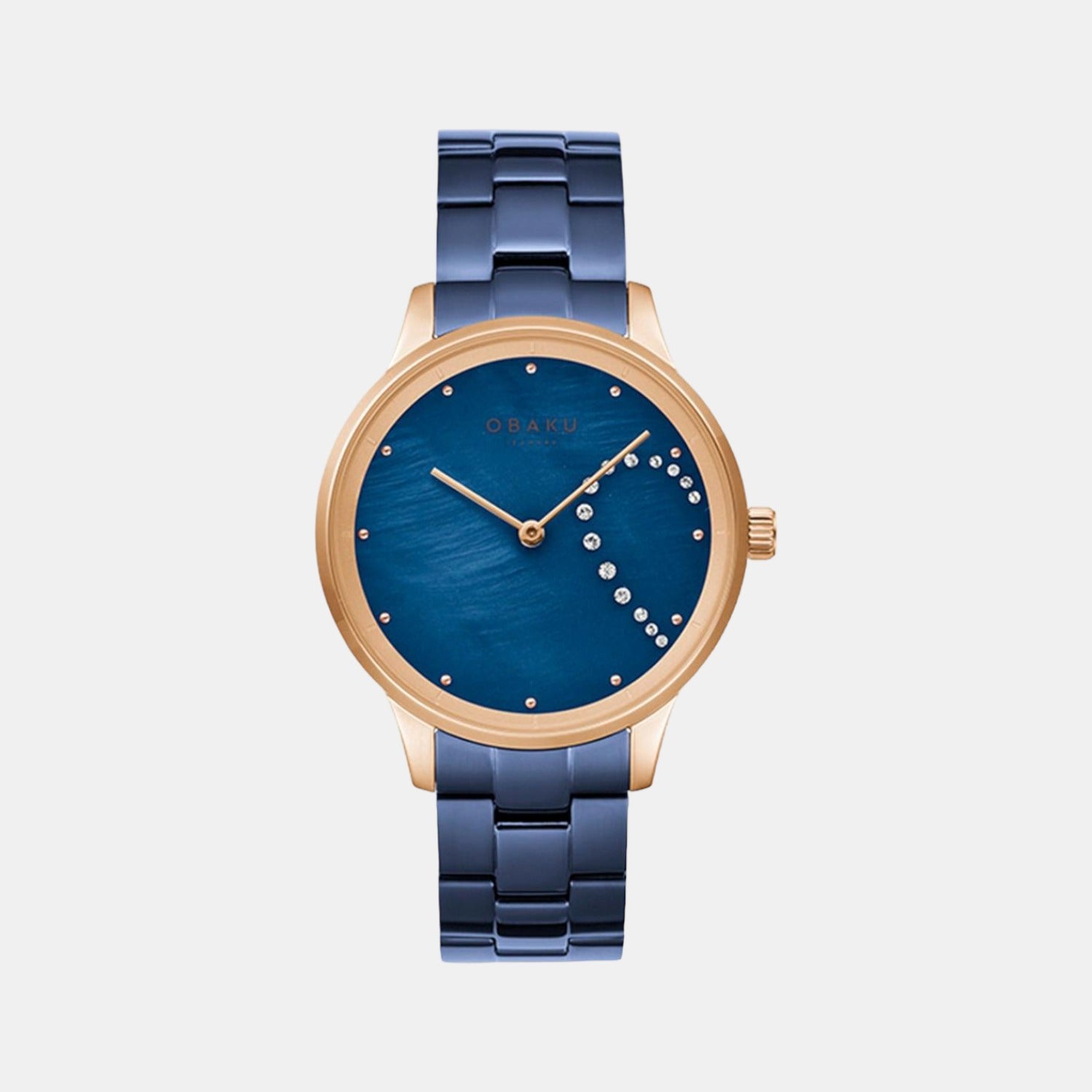 Obaku Round Blue Analog watch
