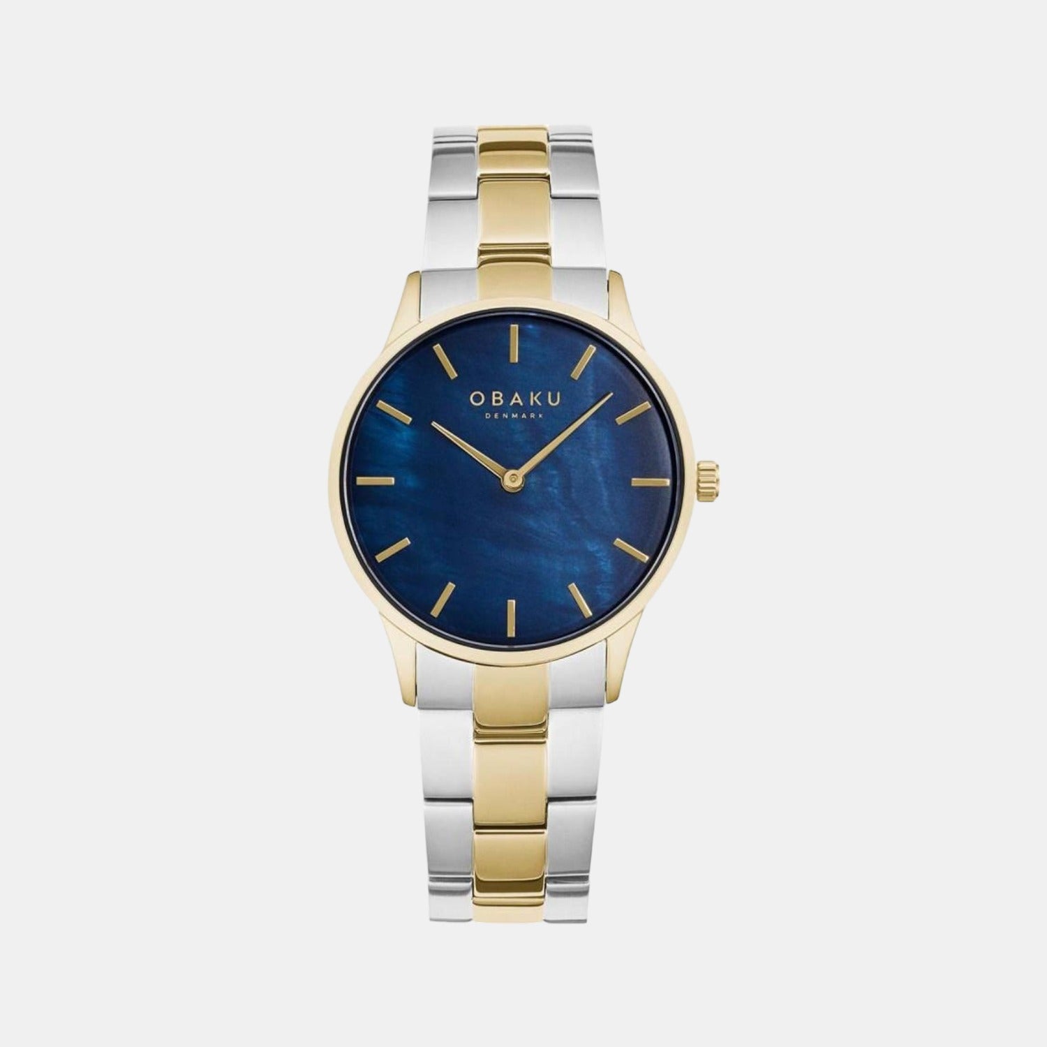 Obaku Round Two Tone Analog watch