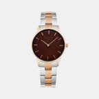 Obaku Round Brown Analog watch