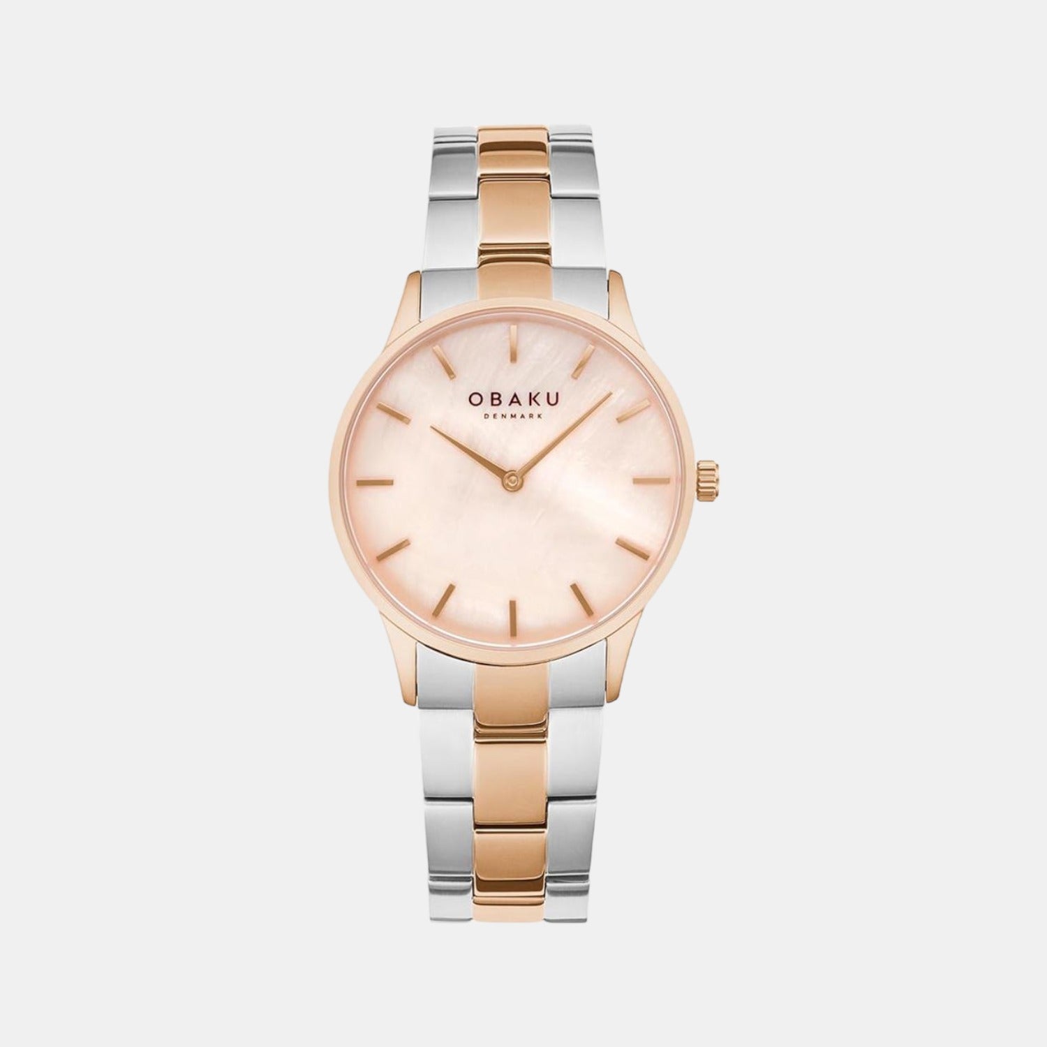 Obaku Round Two Tone Analog watch