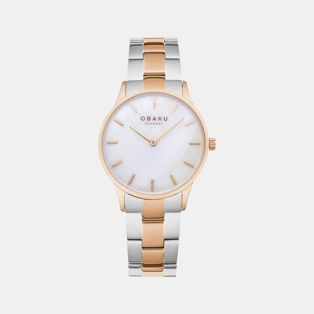 Obaku Round Two Tone Analog watch
