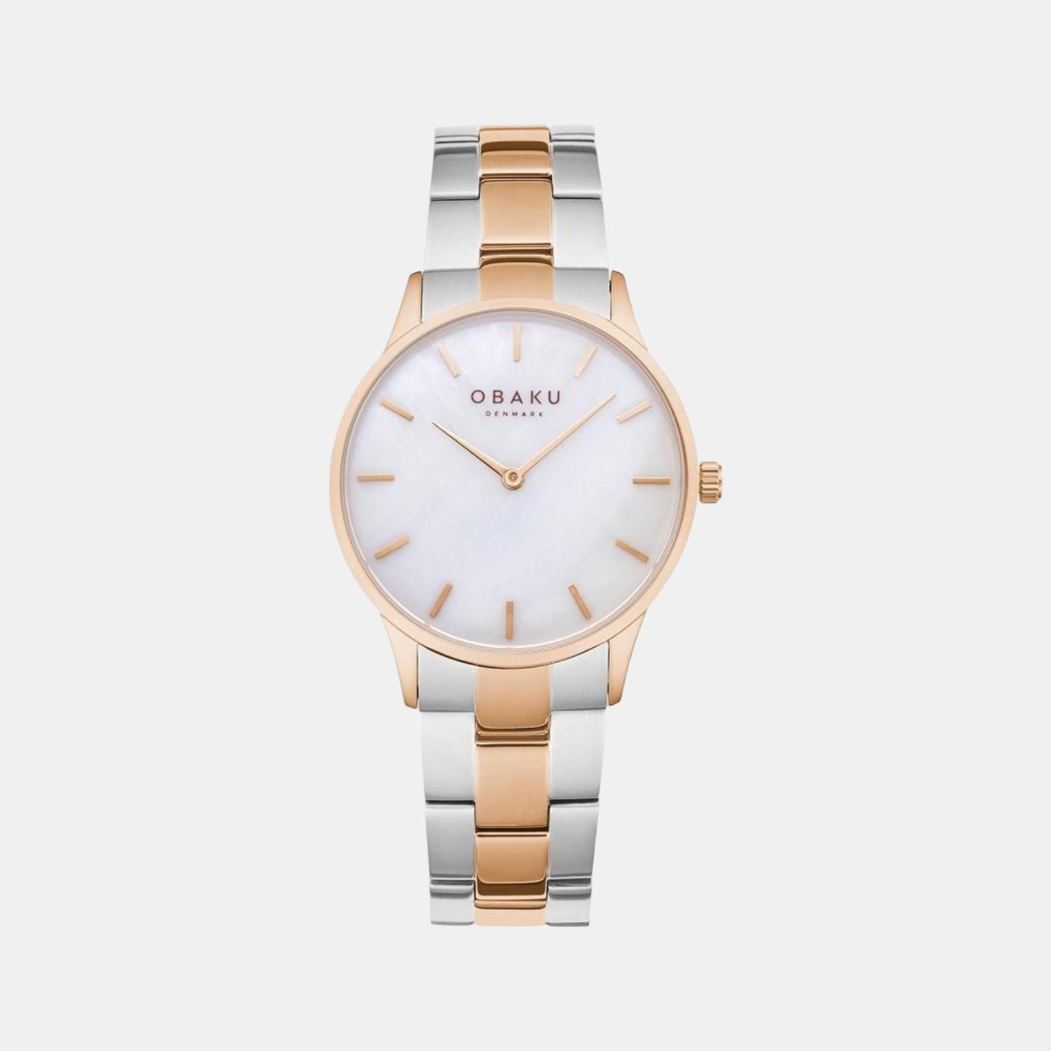 Obaku Round Two Tone Analog watch