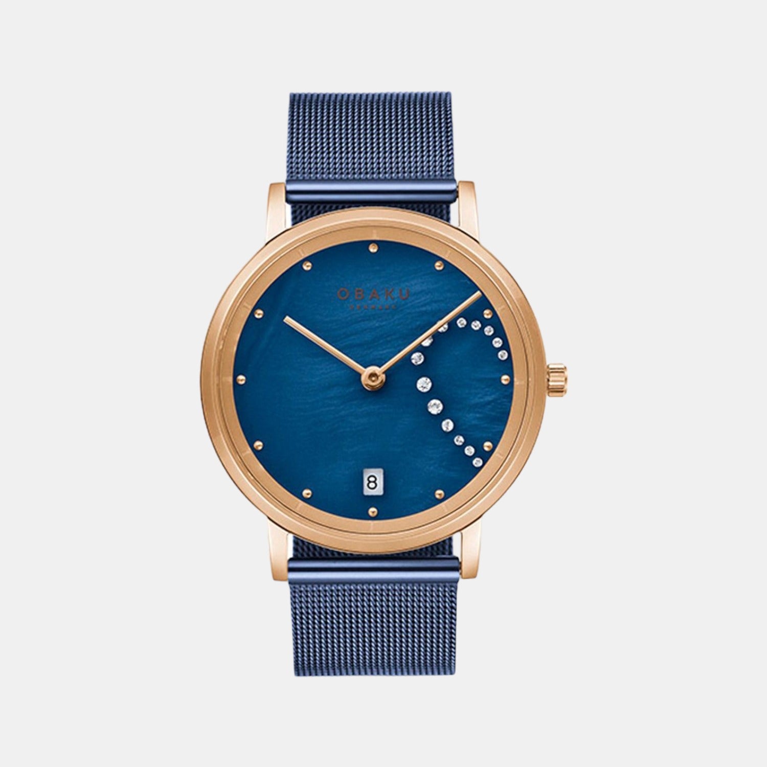Obaku Round Blue Analog watch
