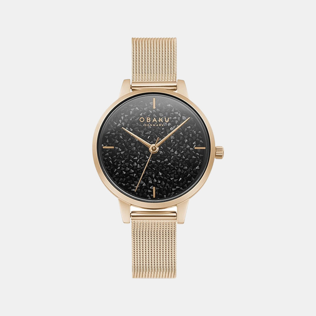 Obaku Round Black Analog watch