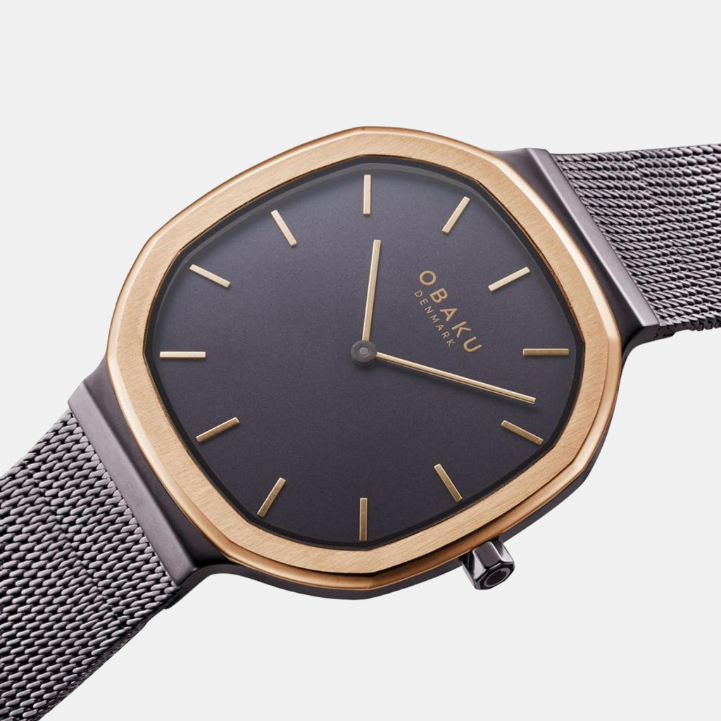 Obaku Men Asymmetrical Brown watch