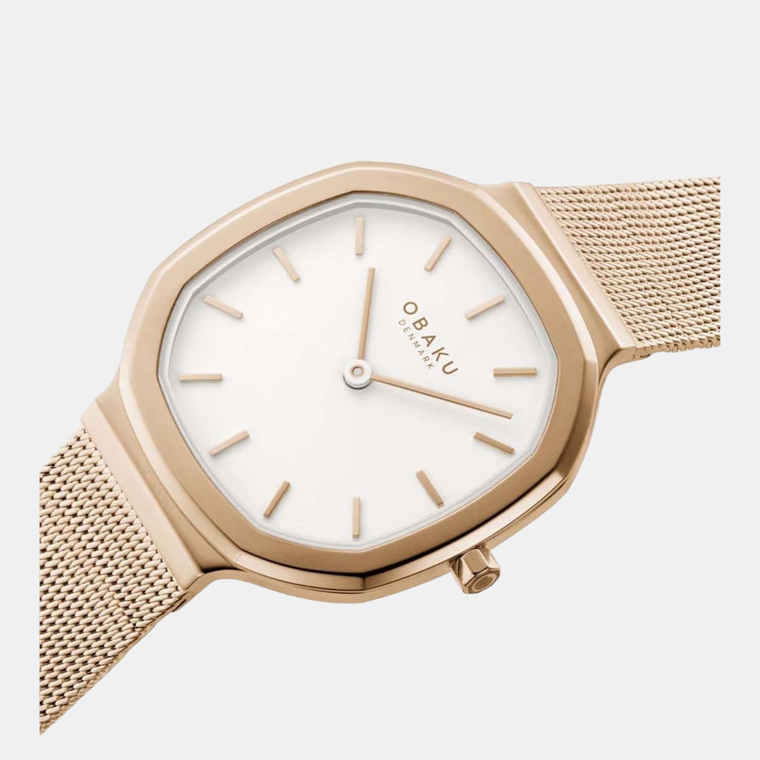 Obaku Women Asymmetrical White watch