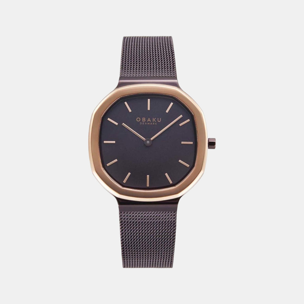 Obaku Square Brown Analog watch