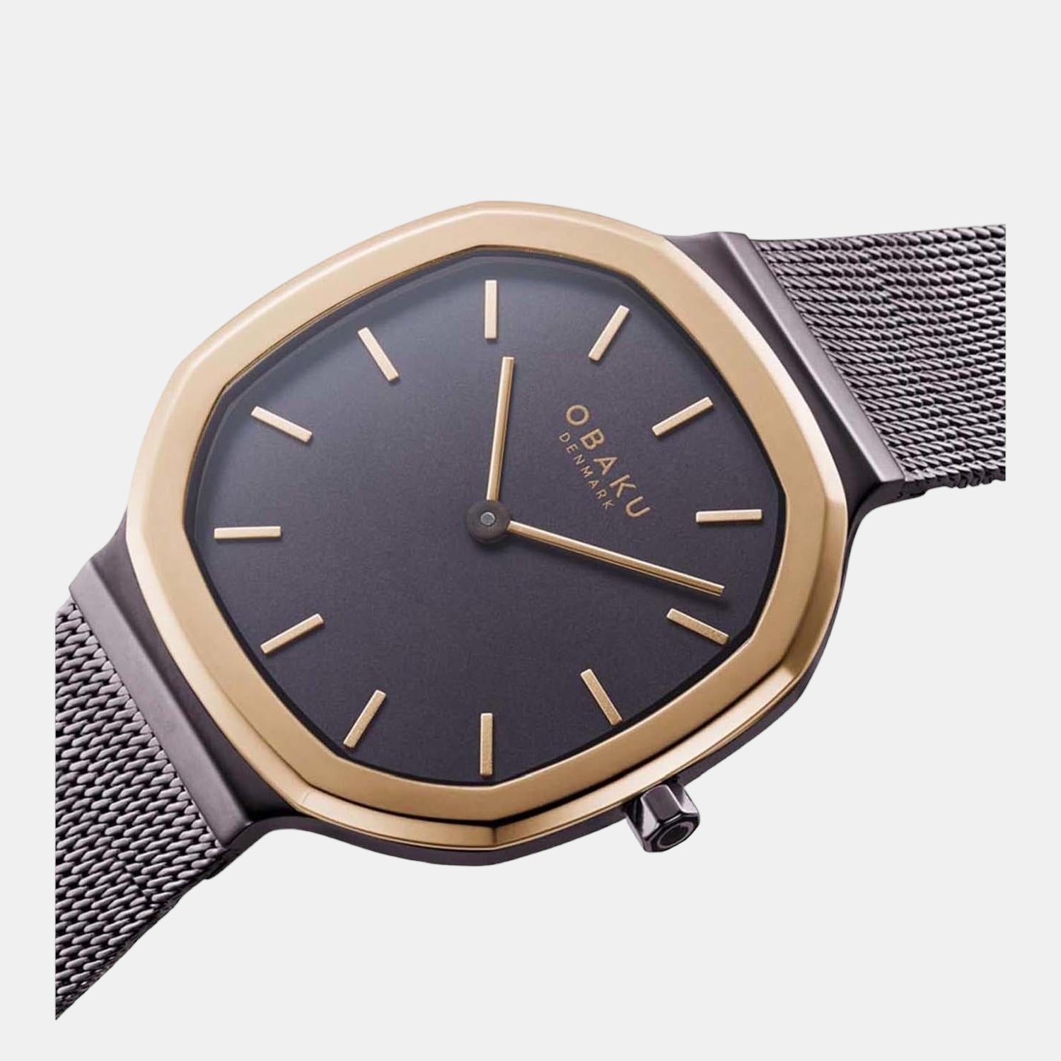 Obaku Women Square Brown watch