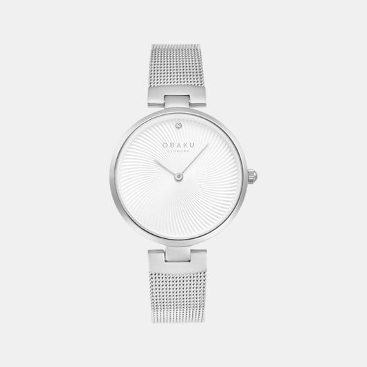 Female White Analog Stainless Steel Watch V256LXCIMC