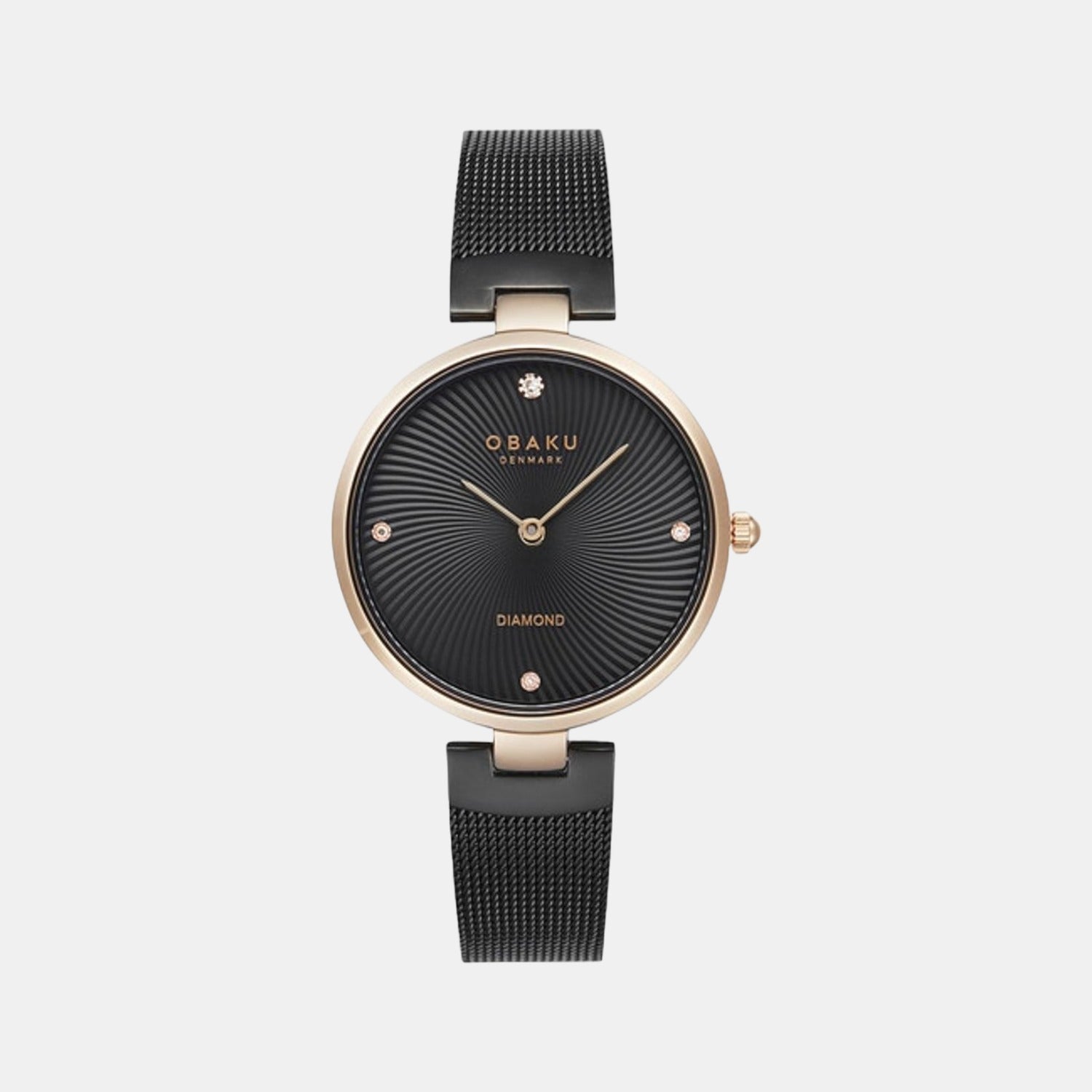 Obaku Round Black Analog watch