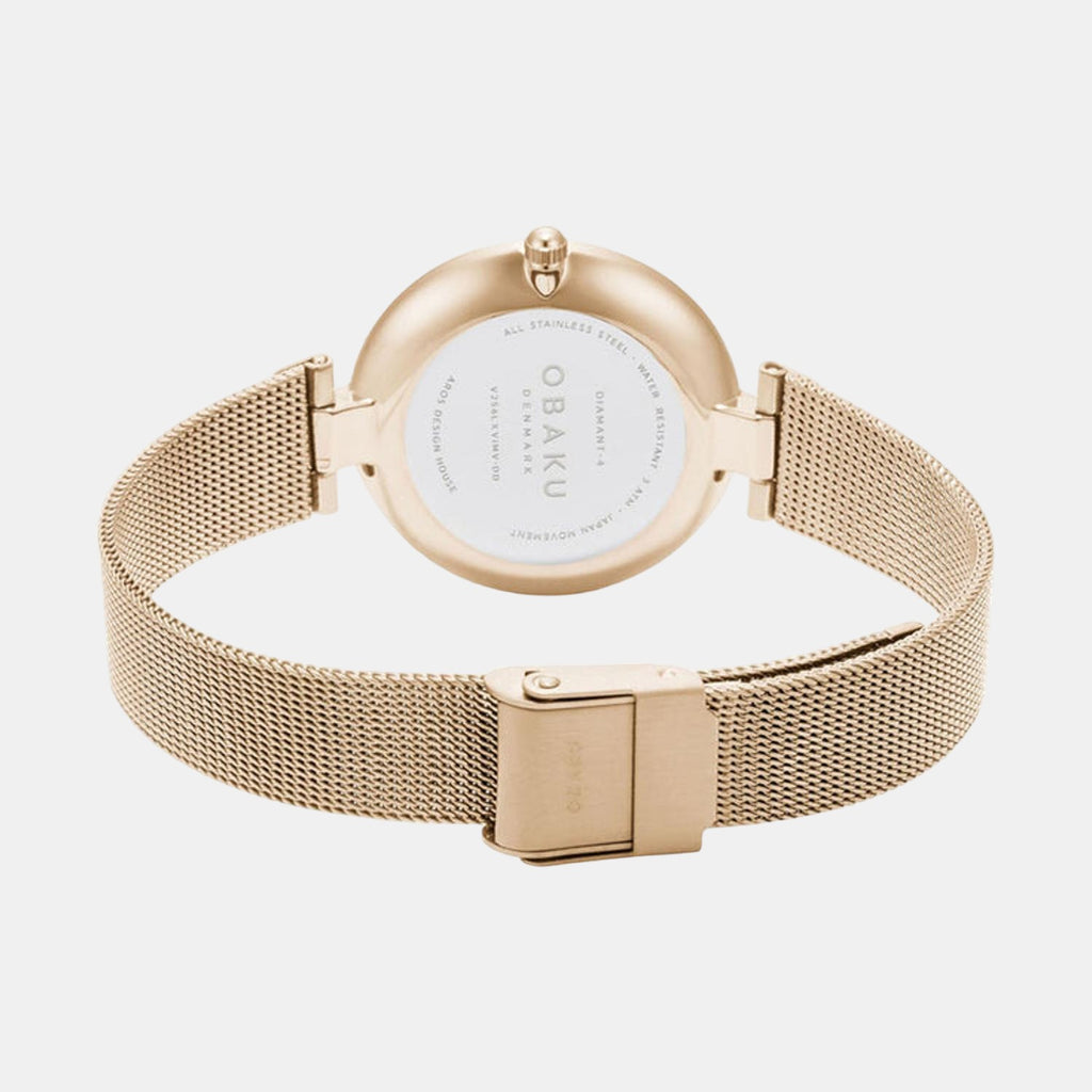 Obaku Women Round Silver watch
