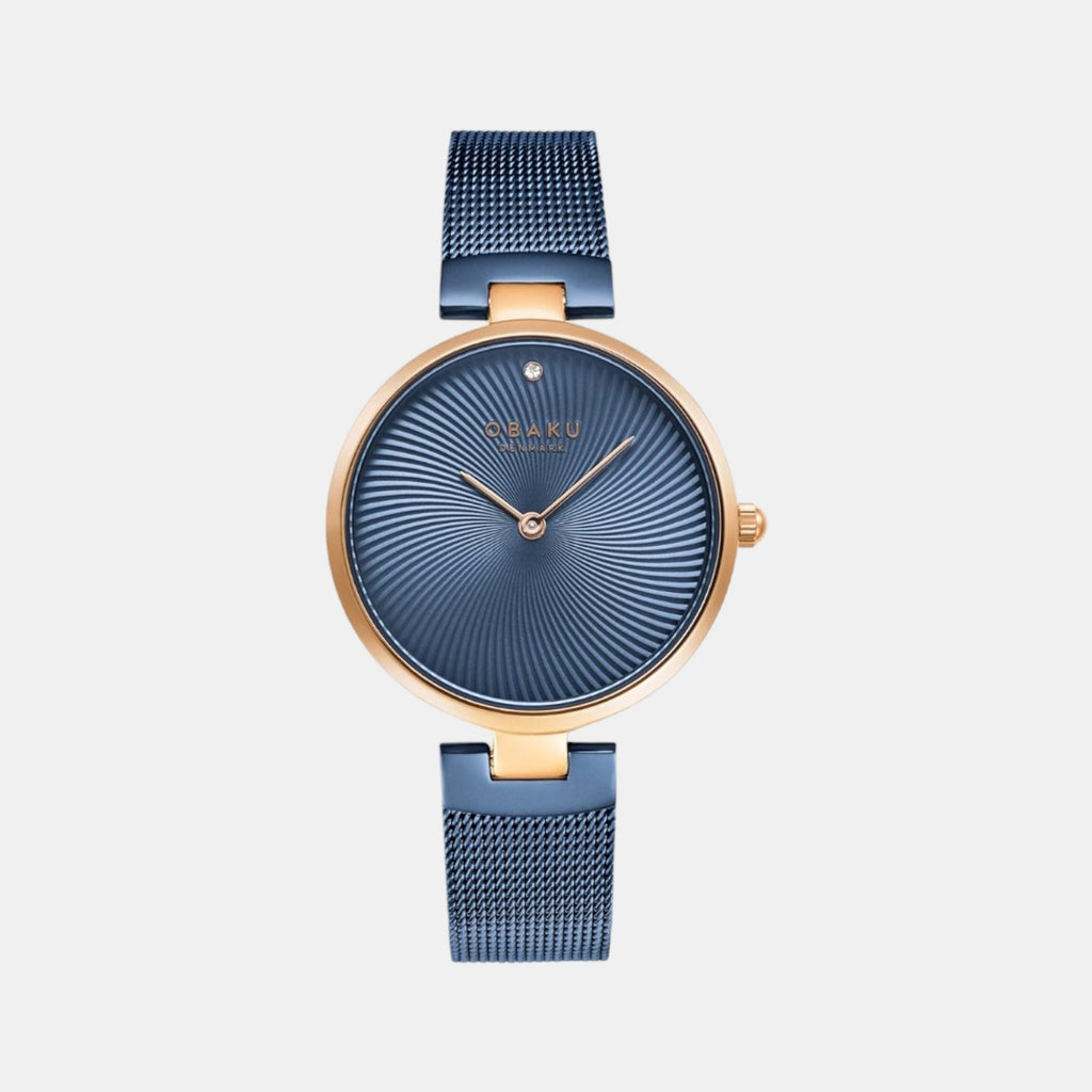 Obaku Round Blue Analog watch