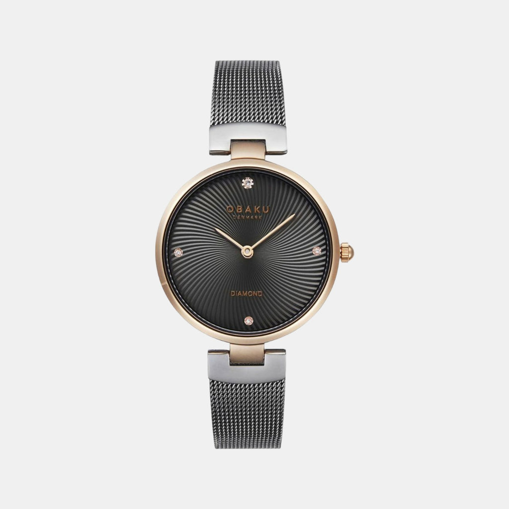 Obaku Round Brown Analog watch