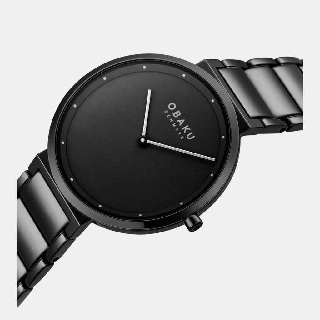 Obaku Women Round Black watch