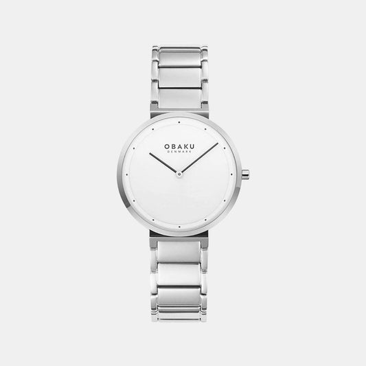 Female White Analog Stainless Steel Watch V258LXCISC