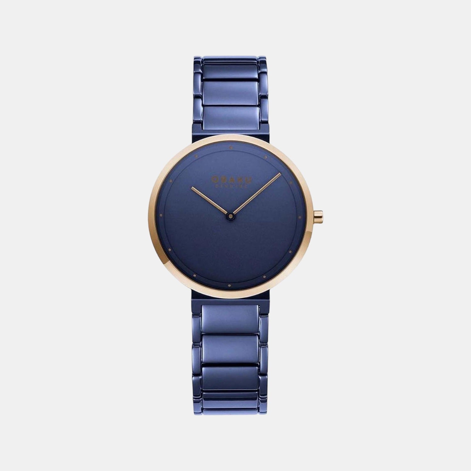 Obaku Round Blue Analog watch