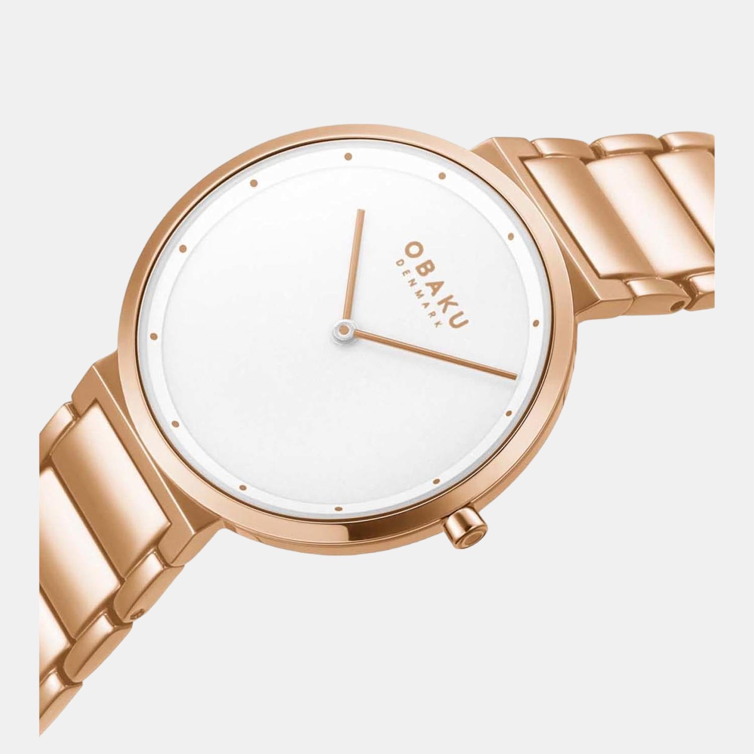 Obaku Women Round White watch
