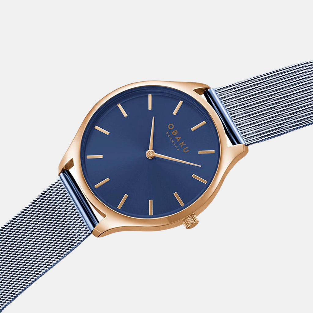 Obaku Men Round Blue watch