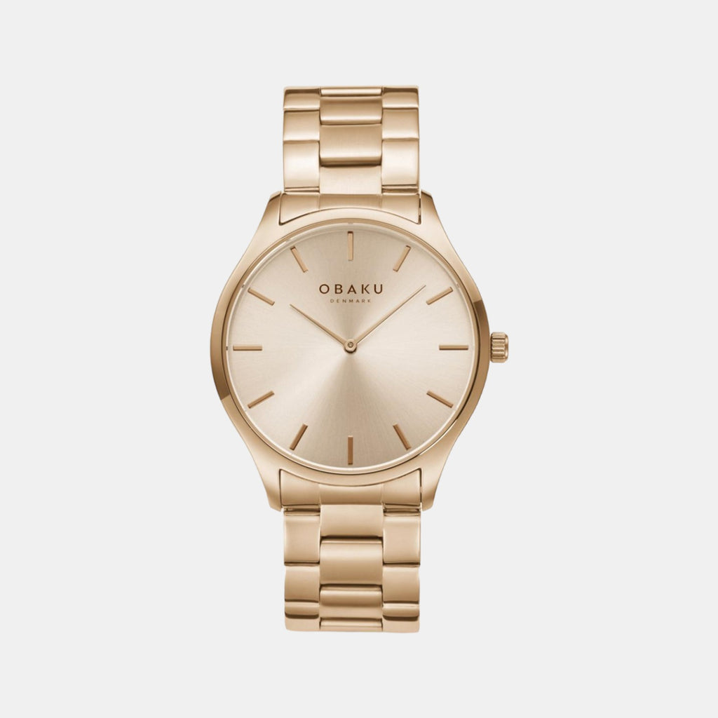 Obaku Round Rose Gold Analog watch