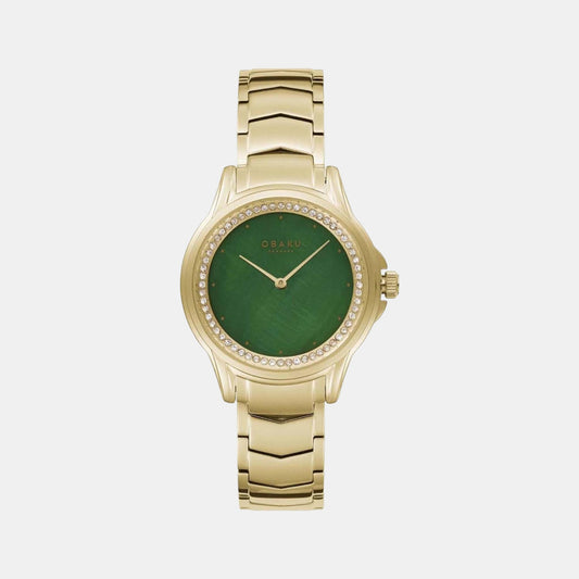 Female Green Analog Stainless Steel Watch V261LEGESG