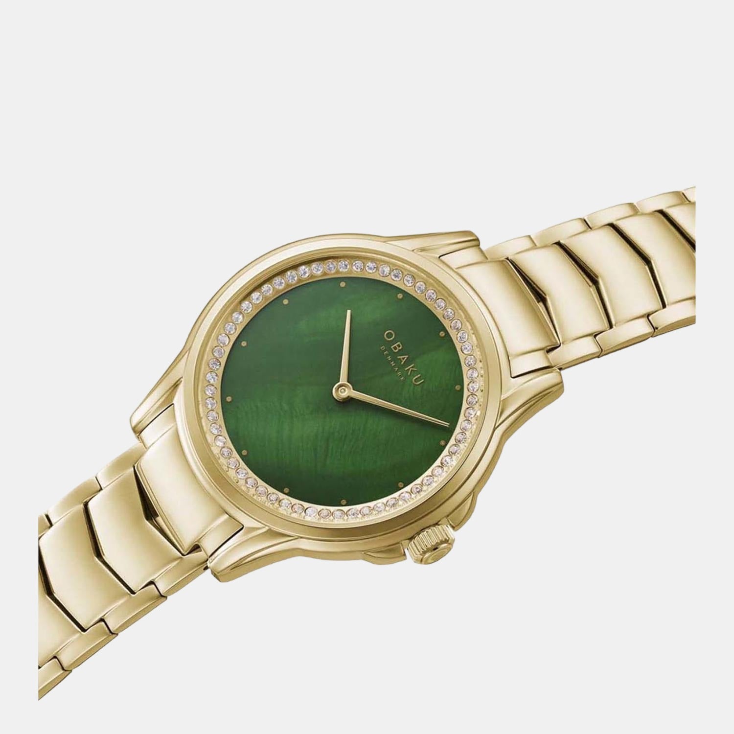 Obaku Women Round Green watch